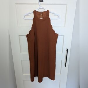 She + Sky scalloped halter dress